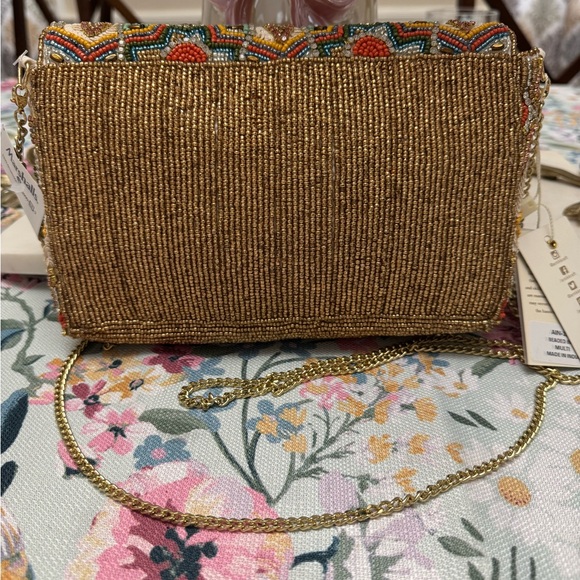 Antik Kraft Red and Orange Clutch with Ornate Design - Picture 2 of 3